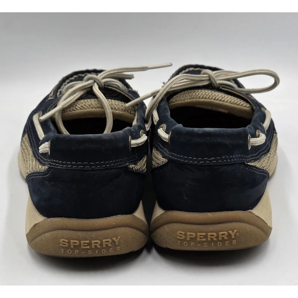 Sperry Top-Sider Angelfish Boat Shoes Women's 7M Navy STS94002 Leather Canvas